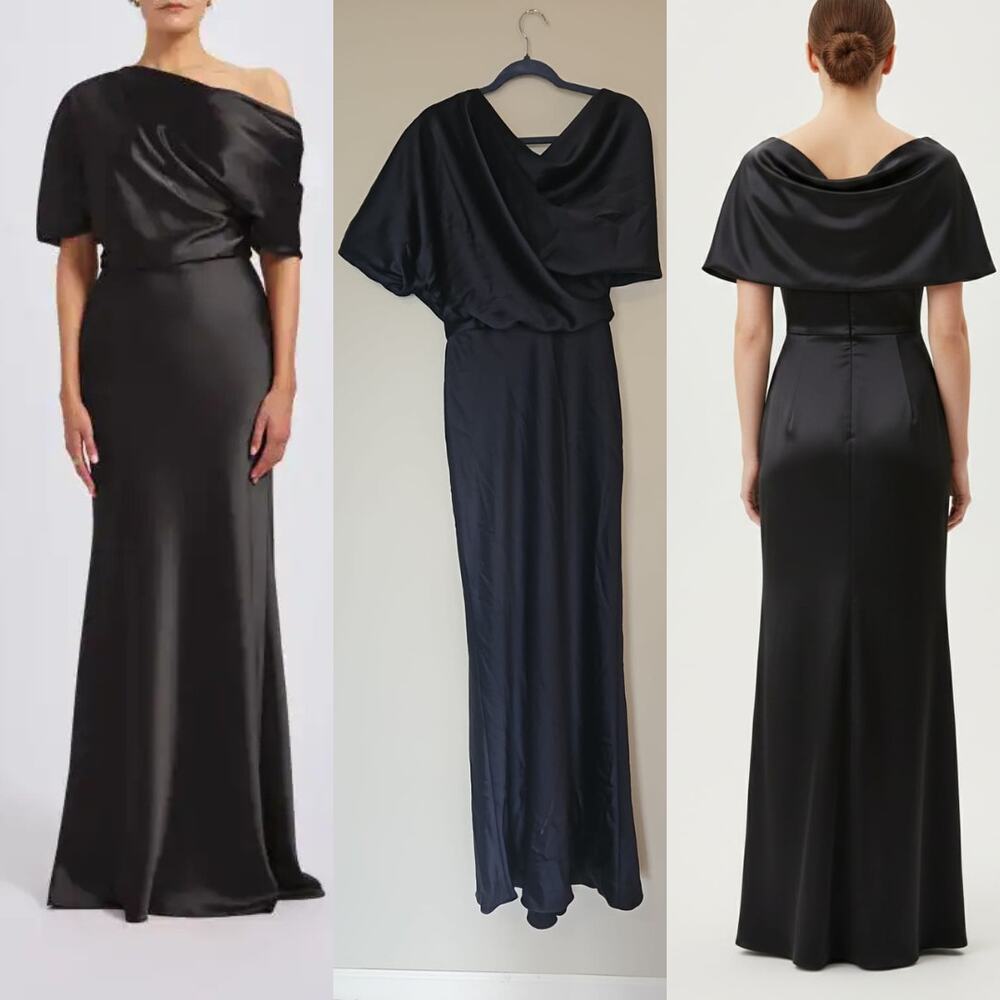 Amsale Slouch Gown – Black – Size 6